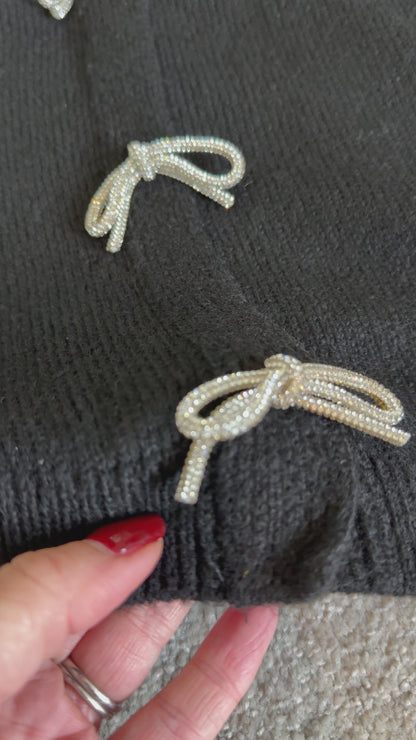 Donna Sparkly Bow Jumper