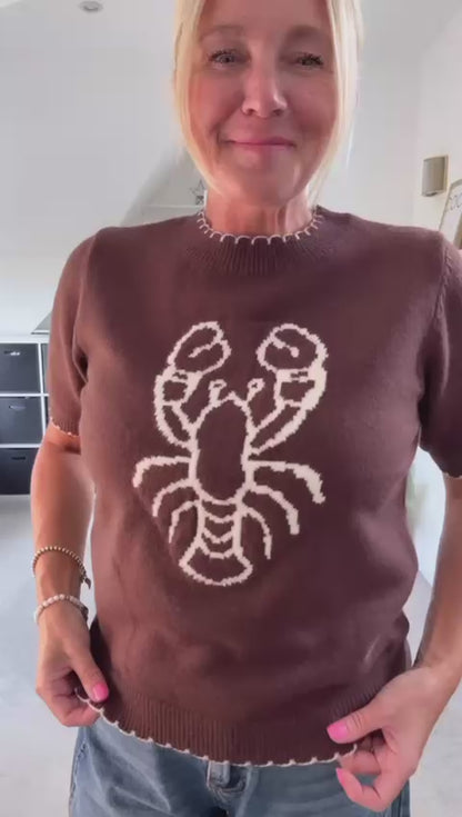 Lobster Short Sleeve Scallop Edge Jumper