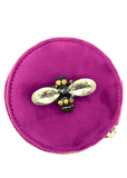 Teal Velvet Bee Jewellery Travel Pot
