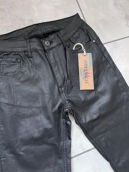 Black Melly & Co Pleather Jeans
