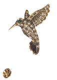 Gold/Diamanté BIRD Brooch
