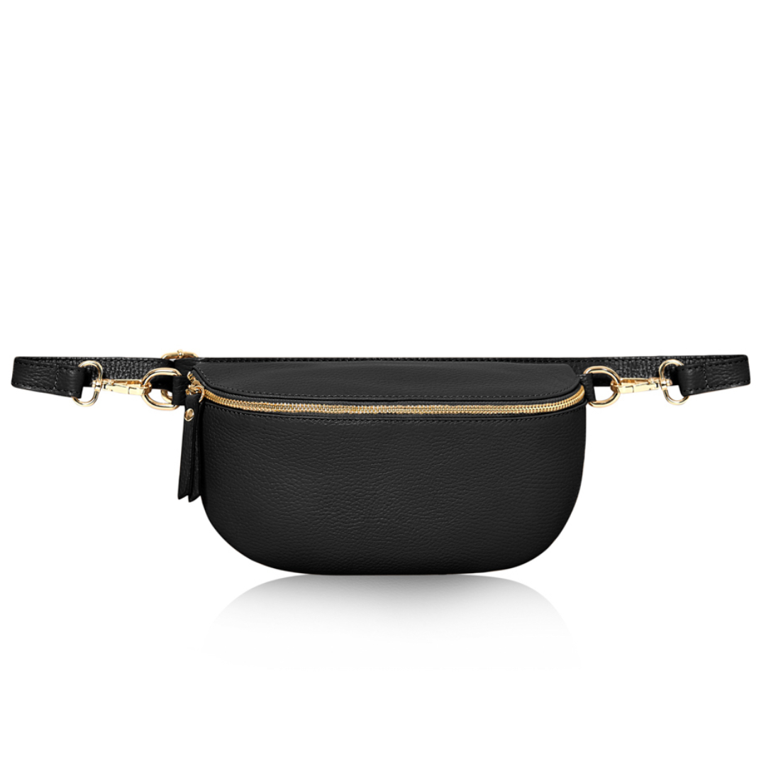 Cream LARGE Leather Bum Bag