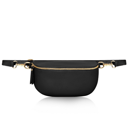 Cream LARGE Leather Bum Bag