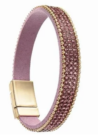 Pink Wide Sparkle Cuff Bracelet