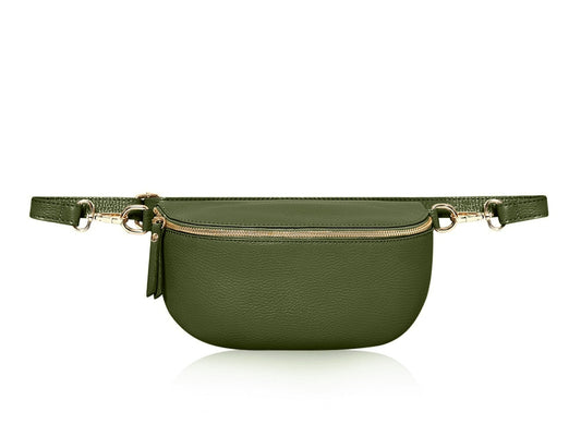 Duck Egg Blue LARGE Leather Bum Bag
