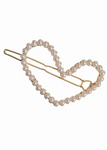 Gold/Diamanté HEART Hair Clip