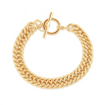 Gold Statement Chain T-bar Necklace