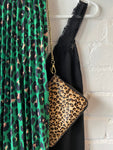 Jaguar Print Leather Clutch Bag