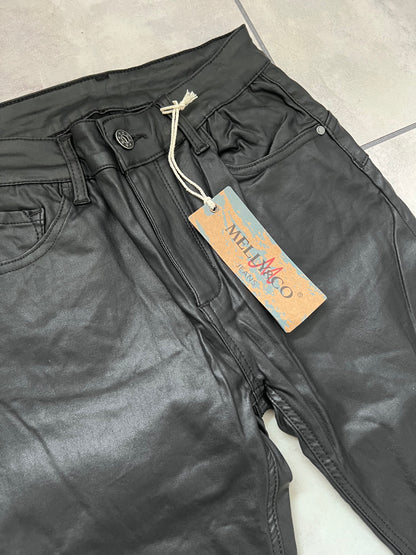 Black Melly & Co Pleather Jeans