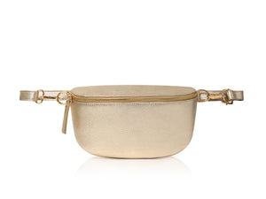 Gold LARGE Leather Bum Bag