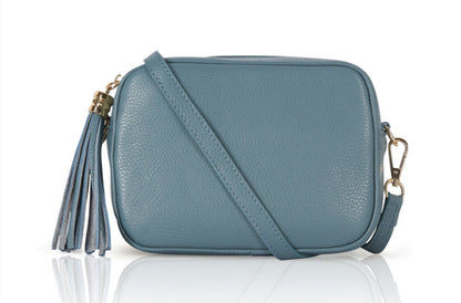 Goblin Blue Leather Tassel Cross Body Bag