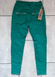 Melly & Co Green 4 Button Jeans