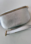 Silver LARGE Leather Bum Bag