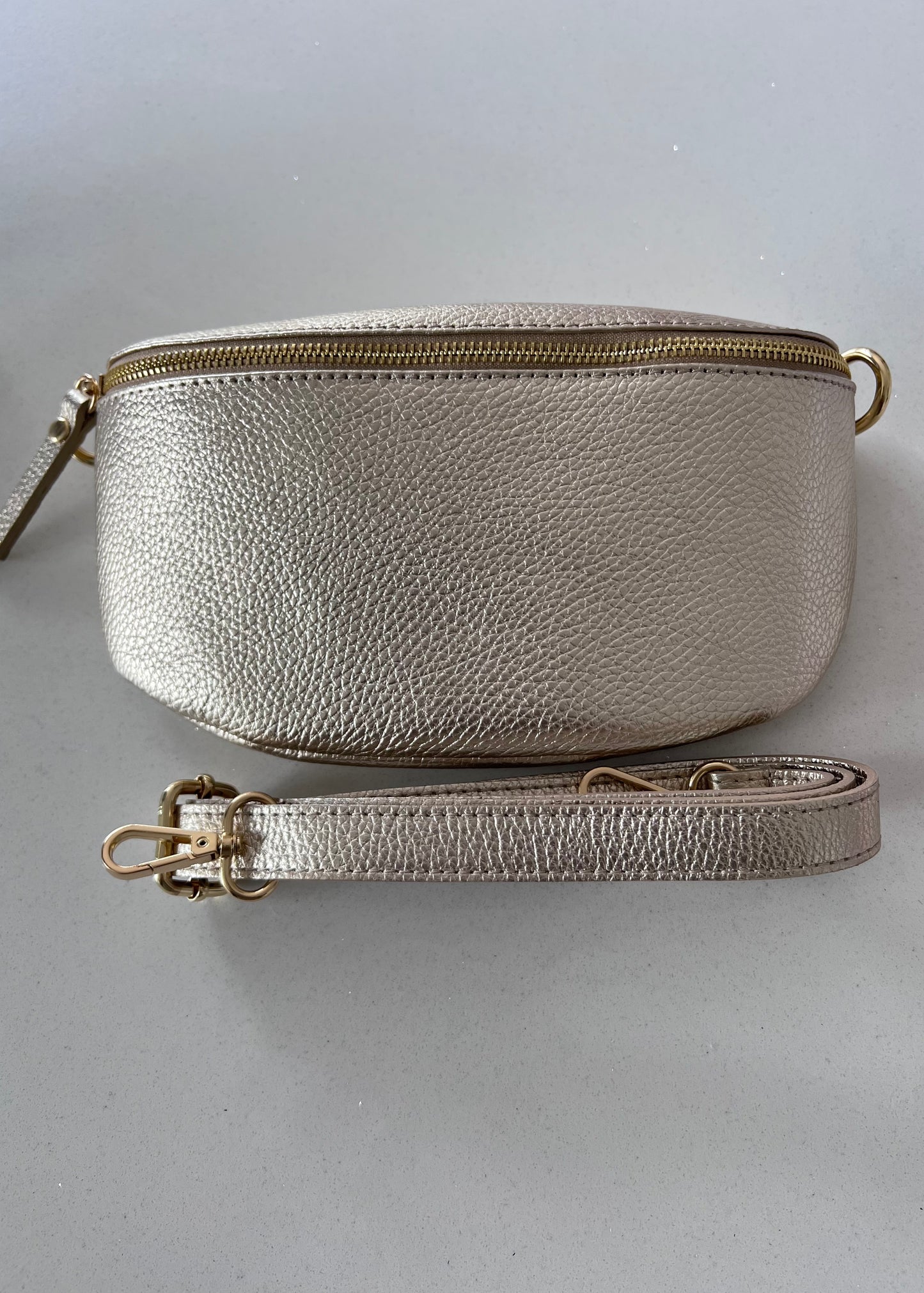 Gold LARGE Leather Bum Bag