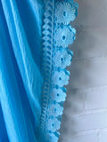 Blue Crochet Edge Kaftan