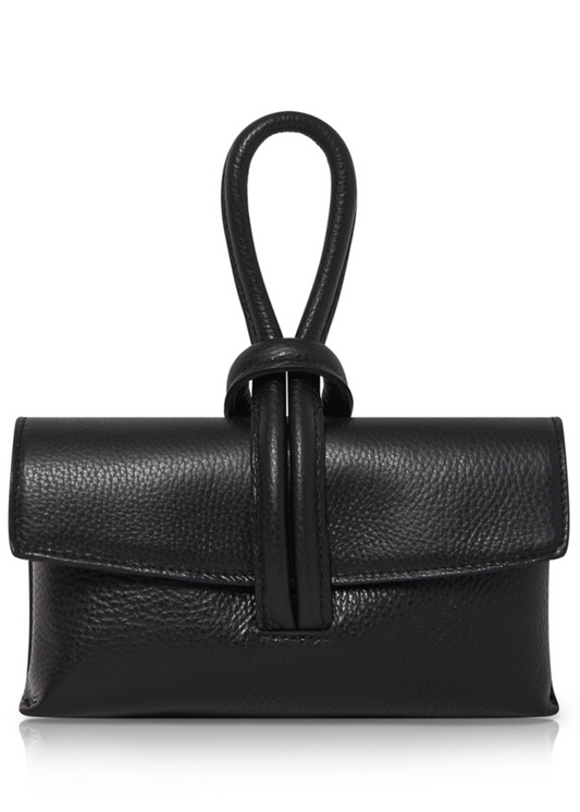 Black Loop Clutch/Cross Body Bag