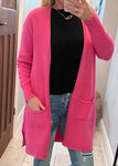 Hot Pink Soft 3/4 Length Cardigan