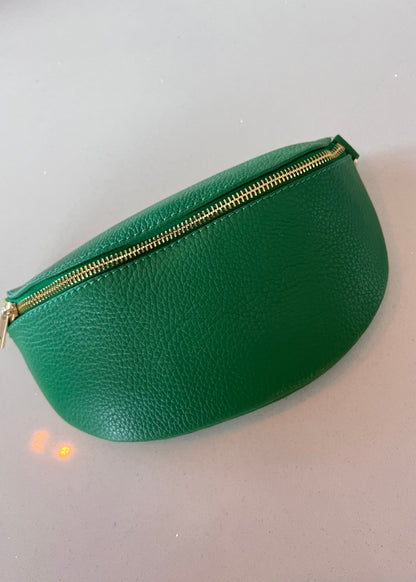 Apple Green Leather Bum Bag