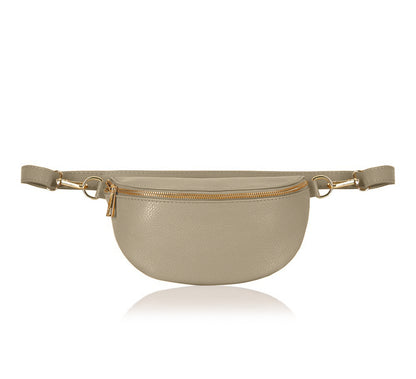 Taupe Leather Bum Bag