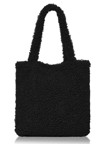 Black LARGE Teddy Tote Bag