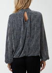 Silver High Neck Metallic Top