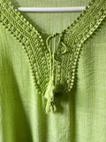Lime Crochet Edge Kaftan