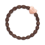 Bronze Metallic & Rose Gold Heart Hair Tie & Wrist Band