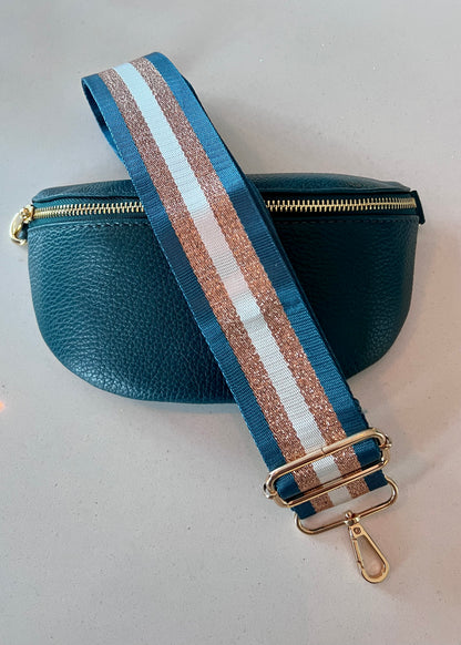 Dark Teal Leather Bum Bag