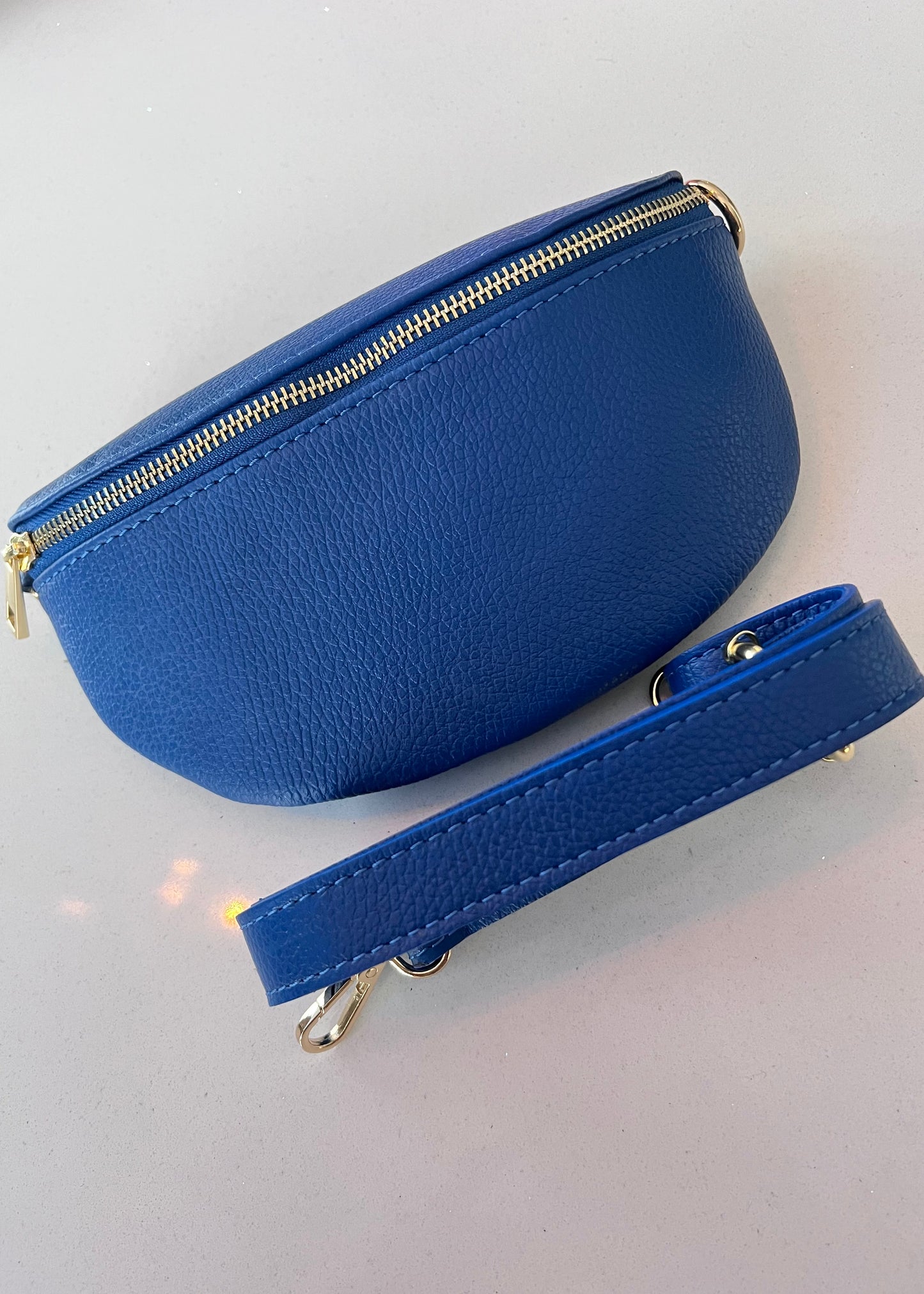 Cobalt Leather Bum Bag