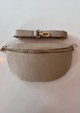 Taupe Leather Bum Bag