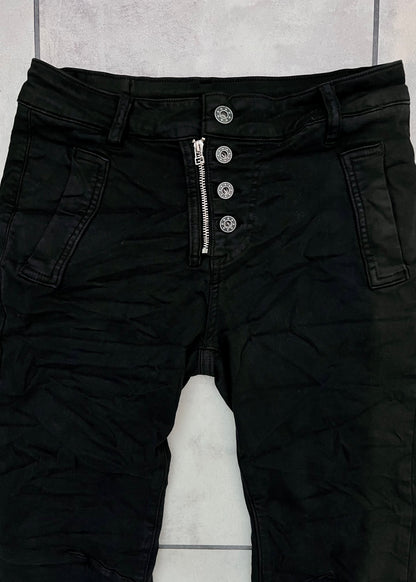 Melly & Co Black 4 Button Black Jeans