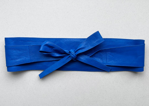 Cobalt Tie Wrap Obi Waist Belt
