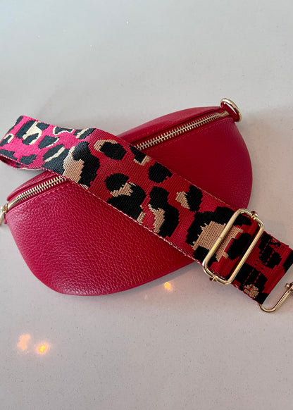Red Leather Bum Bag