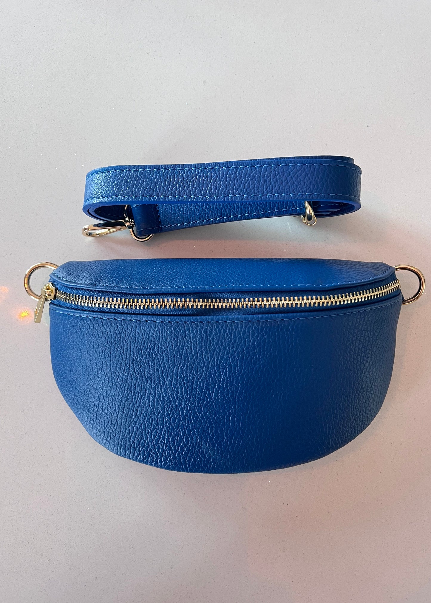 Cobalt Leather Bum Bag