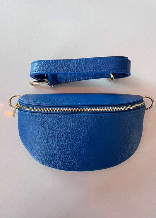 Cobalt Leather Bum Bag
