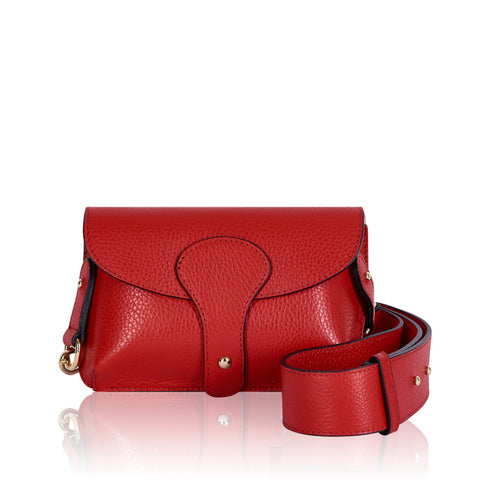 Red Mini Leather Cross Body Bag