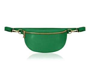 Apple Green Leather Bum Bag