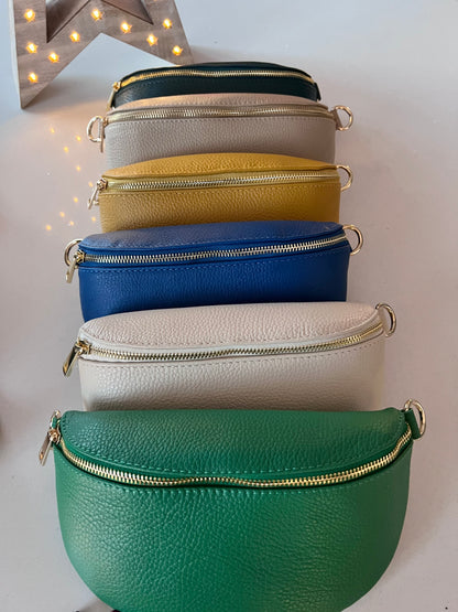 Apple Green Leather Bum Bag