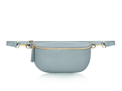 Duck Egg Blue LARGE Leather Bum Bag