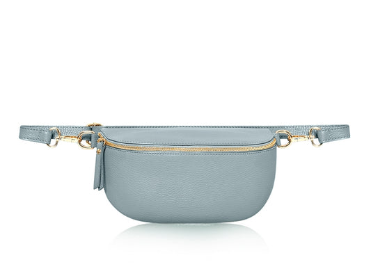 Duck Egg Blue LARGE Leather Bum Bag