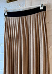 Gold Lurex Pleated Maxi Skirt