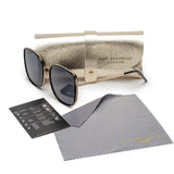 PORTOFINO Black/Gold Oversized Sunglasses