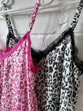 Black Lace & Leopard Print Cami Top