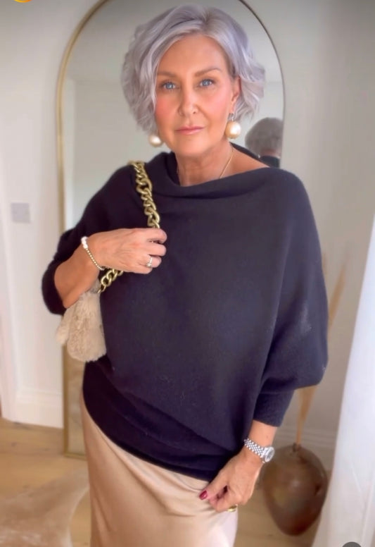 Asymmetric Batwing Jumper (Lots of Colours)