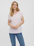 Parfait Pink Vero Moda Cap Sleeve T Shirt
