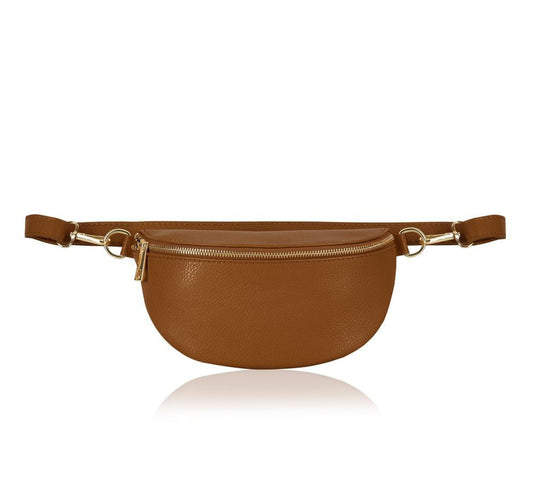 Black Leather Bum Bag
