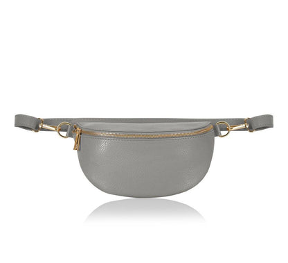 Silver Leather Bum Bag