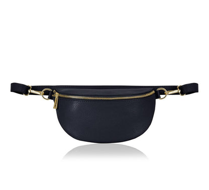 Black Leather Bum Bag